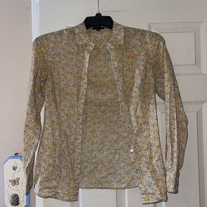 Floral button down long sleeve